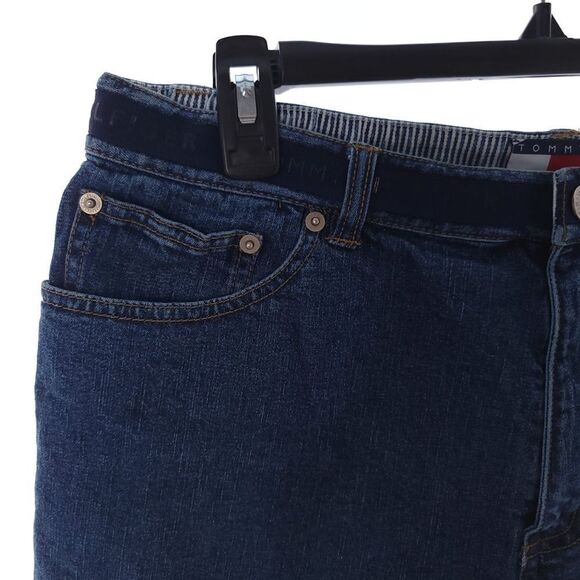 Tommy Hilfiger Womens Size 14 Stretch Blue Denim Jean Shorts - Picture 2 of 7